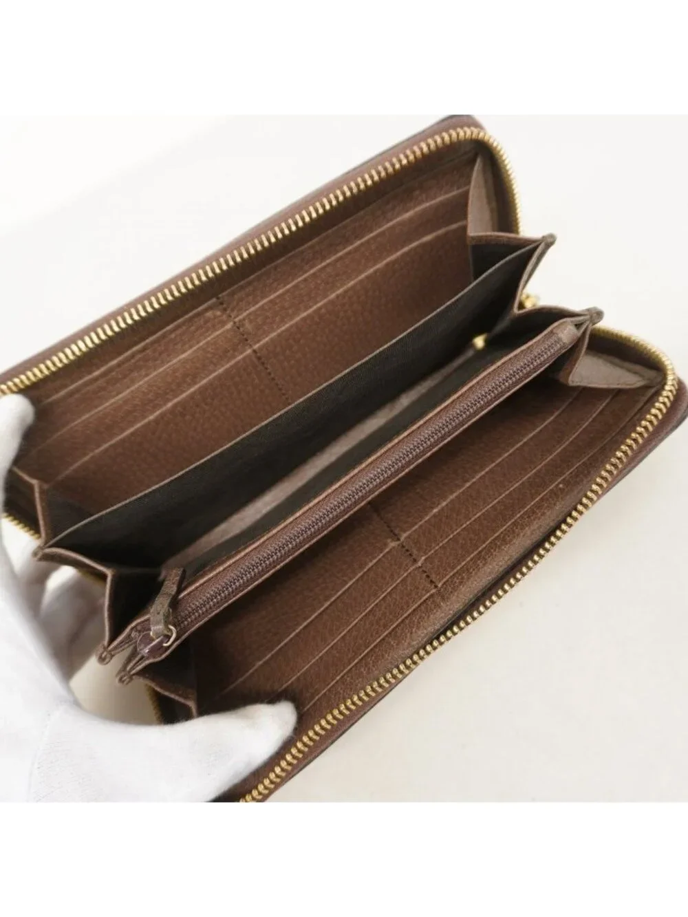 ★SOLD★ Gucci Wallet Ophidia Brown Gold - Picture 3 of 8